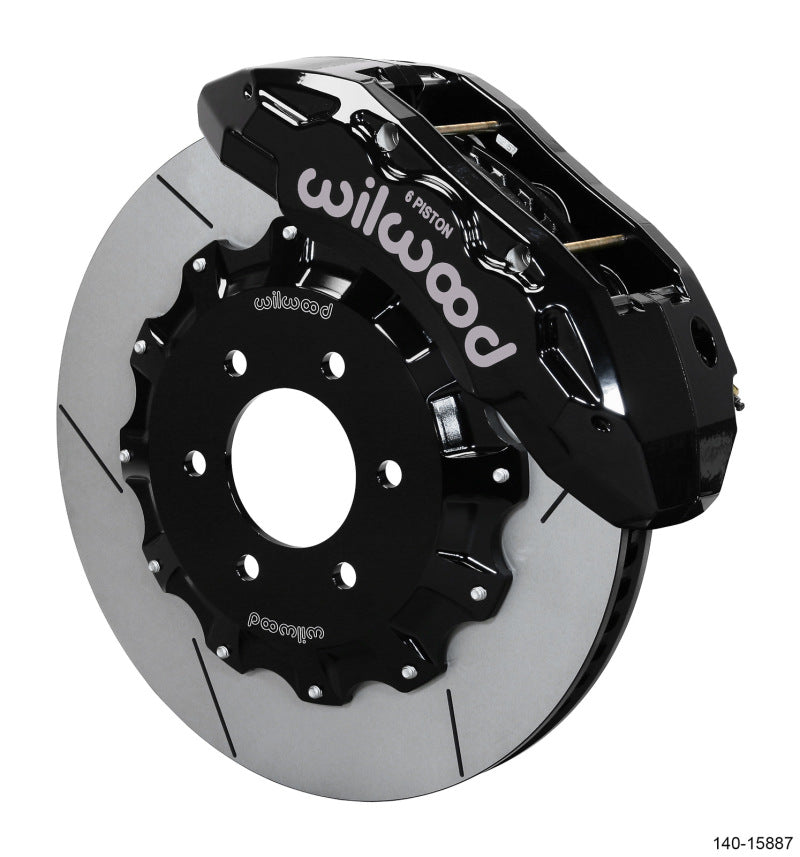 Wilwood TX6R Front Big Brake Kit 15.50in Rotors Black with Lines - 2017-2019 Ford F-150 Raptor (140-15887)
