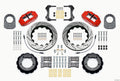 Wilwood Narrow Superlite 4R Front Big Brake Kit 14.00in Drilled Rotors Red Calipers with Lines - 1966-1975 Ford Bronco Dana 30/44