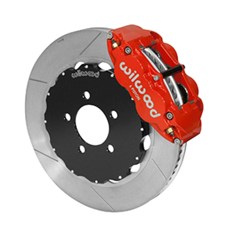 Wilwood 140-14681-R Forged Narrow Superlite 6R Front Brake Kit 14in Slotted GT Rotors Red - 2003-2011 Ford Crown Victoria