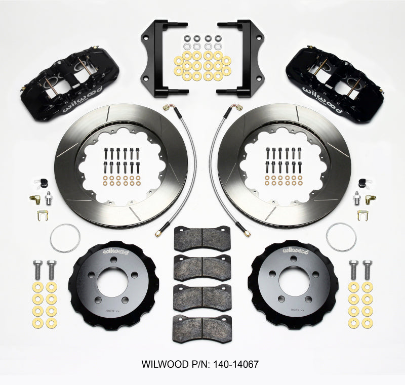 Wilwood AERO6 Front Hat Big Brake Kit 140-14067 14.25in Rotors with Lines - Dodge Challenger
