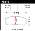 Hawk Performance HB110W.654 DTC-30 Race Brake Pads - AP Racing CP3307 / CP5040-5S4 / CP5200 Calipers