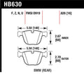Hawk Performance HP Plus Street Brake Pad Set HB630N.626 - 2004-2010 BMW 535i 545i 550i 645Ci 650i / 2002-2009 745i 745Li 750