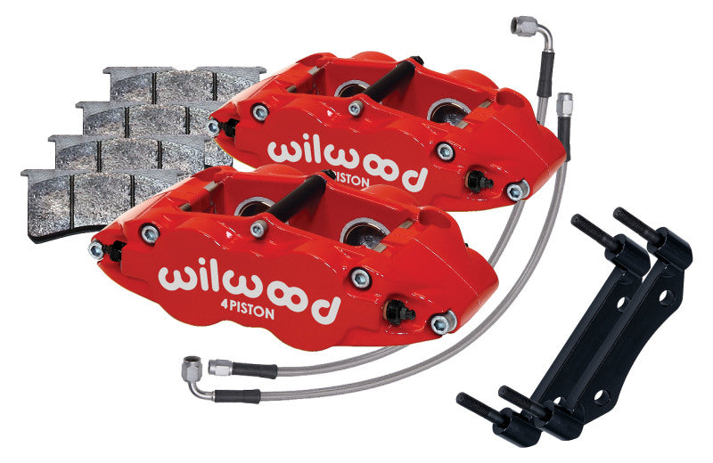 Wilwood Superlite Front Caliper Kit Red, 3.5 in MT - For 1984-1989 Porsche 911, 140-16677-R