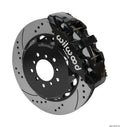 Wilwood AERO6 Front Hat Big Brake Kit 140-14751-D 14.00in Drilled Rotors Black with Lines - 2000-2006 BMW M3 E46