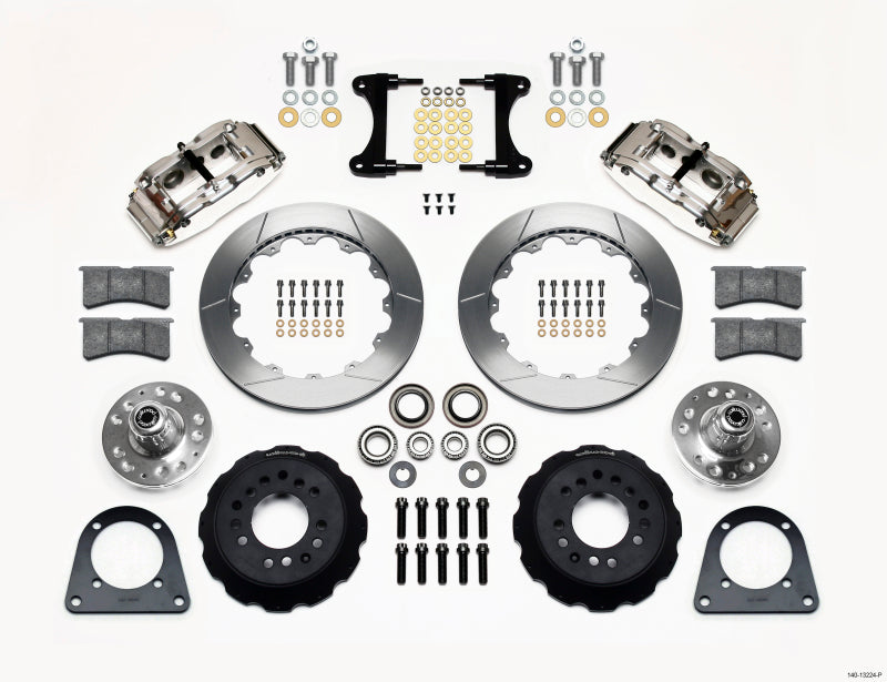 Wilwood Narrow Superlite 6R Front Hub Kit 12.88in GT Polished - TCI IFS 1971-1978 Pinto Based (140-13224-P)