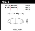 Hawk Performance HPS 5.0 Front Brake Pads HB275B.620 - 1997 Acura CL 2.2