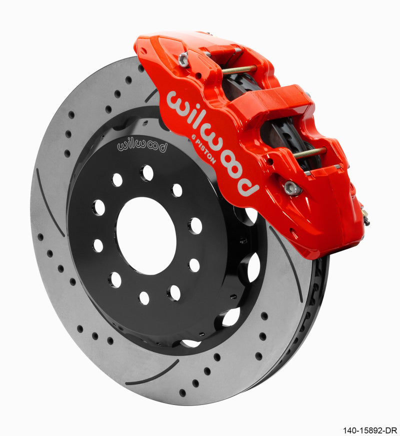 Wilwood AERO6 Front Big Brake Kit 14in SRP Rotor Red - Jeep Wrangler JL / Gladiator JT