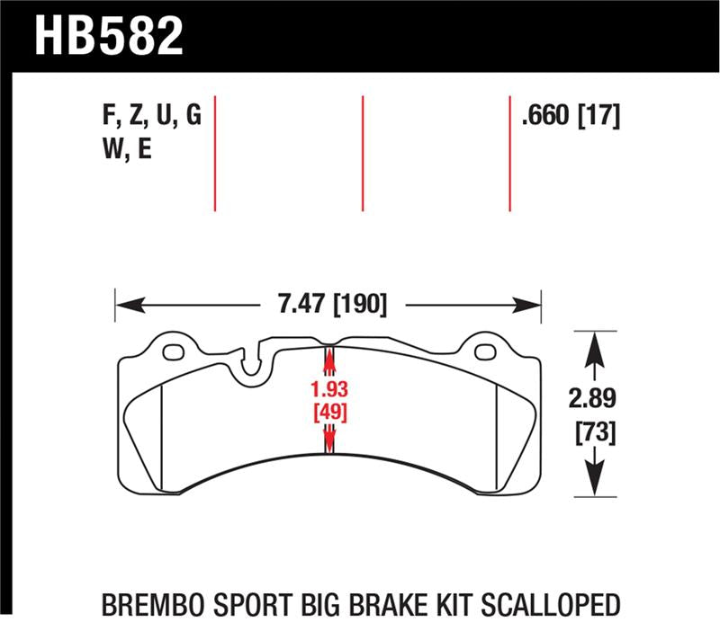 Hawk Performance HB582U.660 DTC-70 Compound Brake Pads