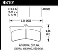 Hawk DTC-70 HB101U.800 Race Brake Pads - AP Racing Essex, Brakeman, CNC, Coleman, Outlaw, Wilwood Calipers