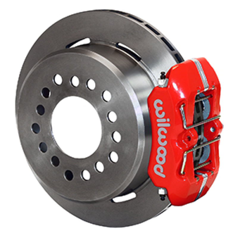 Wilwood 140-14400-R Rear Disc/Drum Parking Brake Kit, Red - 12-Bolt Axle, 11.00in Rotor, Staggered Mount