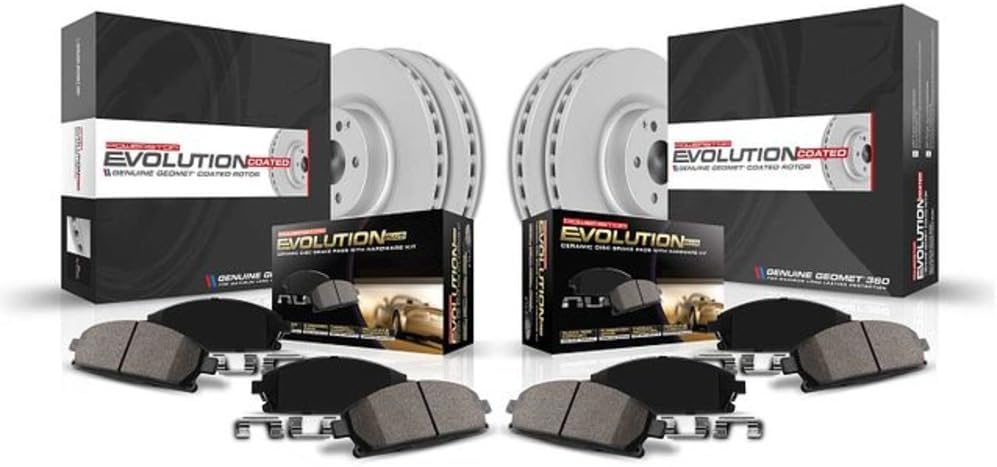 2016-2025 Honda Pilot Ridgeline Front and Rear Z17 Ceramic Geomet Coated Rotor Brake Kit - Power Stop