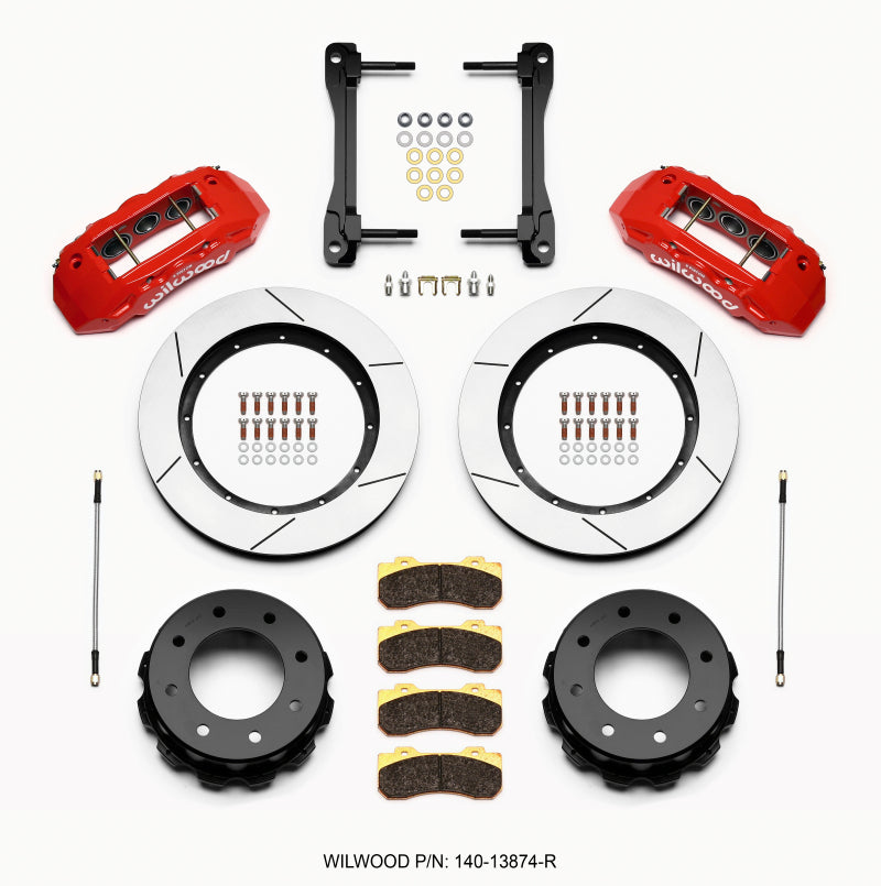 Wilwood TX6R Rear Big Brake Kit 15.50in x 1.38 Rotors Red - GM 2500 HD Truck/SUV (140-13874-R)