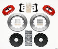 Wilwood 140-8922-R Forged Narrow Superlite 6R Front Big Brake Kit 14in Rotors Red Calipers - Chevrolet Corvette C6