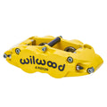 Wilwood FNSL4R Forged Narrow Superlite Caliper Yellow - 1.38in Pistons, 0.81in Rotor - 120-14055-Y