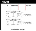 Hawk Performance Ceramic Street Front Brake Pad Set - 2011-2012 Dodge Durango