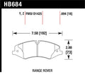 Hawk Performance Ceramic Street Front Brake Pad Set - 2010-2013 Land Rover Range Rover/Range Rover Sport Supercharged