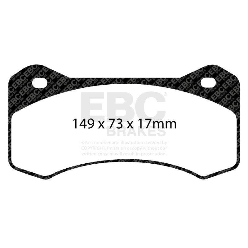 EBC Racing DP8054.20SR11 SR-11 Sintered Race Brake Pads - Wilwood Aero4 Radial Mount 6620 Caliper, 20mm