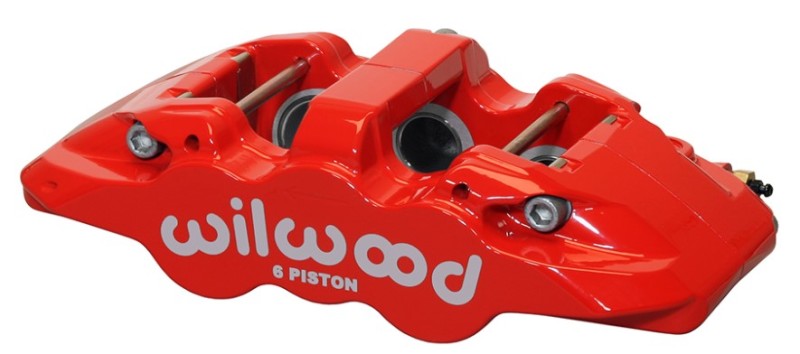 Wilwood Aero6 Right-Hand Caliper 120-13293-RD - Red, 1.75/1.38/1.38 Pistons, 1.25 in Rotor