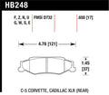 Hawk Blue 9012 Race Rear Brake Pads HB248E.650 - 1997-2012 Chevrolet Corvette incl. Z06 and Z51