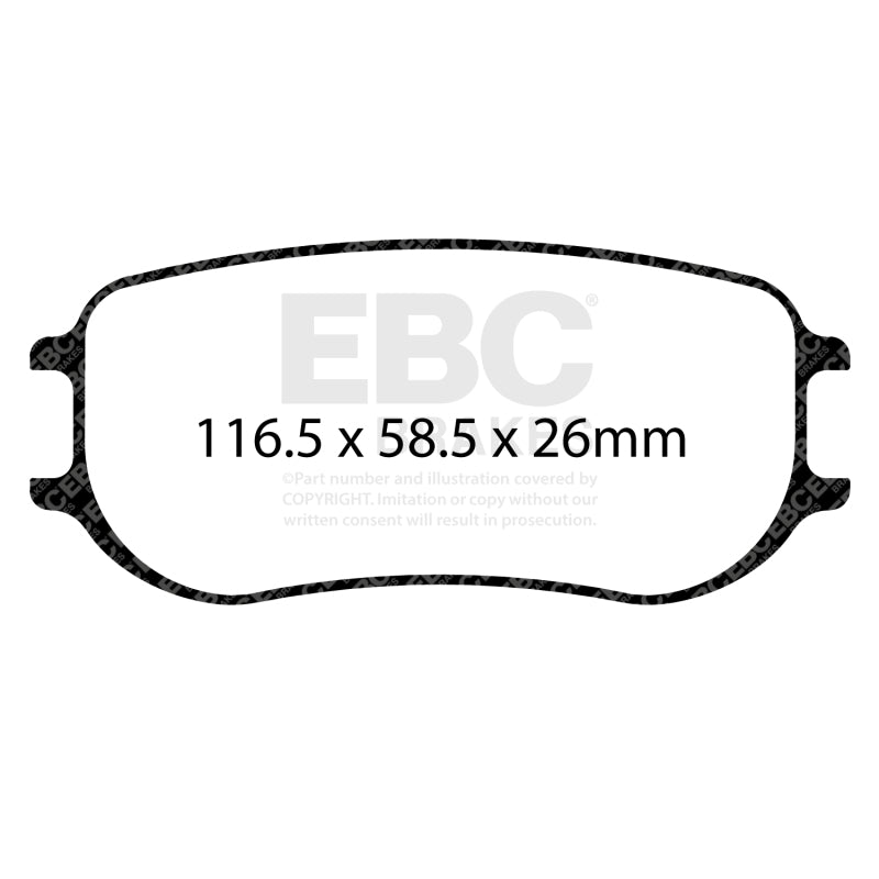 EBC SR-11 DP8082.26SR11 Sintered Rear Race Brake Pads - Porsche 991 GT3 Cup MR PFC