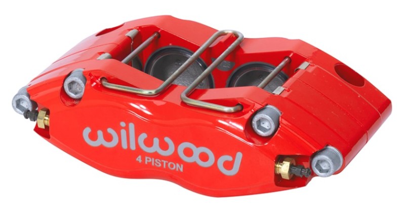 Wilwood 120-14706-RD Dynapro DPR-DS Radial Mount 4-Piston Caliper Red - 1.62in Pistons for 0.810in Rotor, Dust Seals