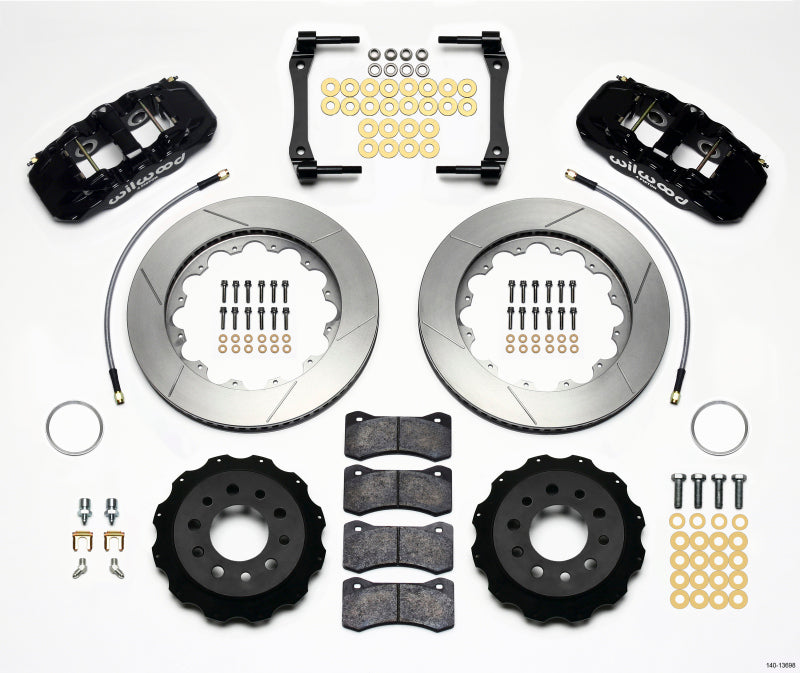 Wilwood AERO4 Rear Big Brake Kit 14.25in Rotors with Lines 140-13698 - Chevrolet Corvette C7