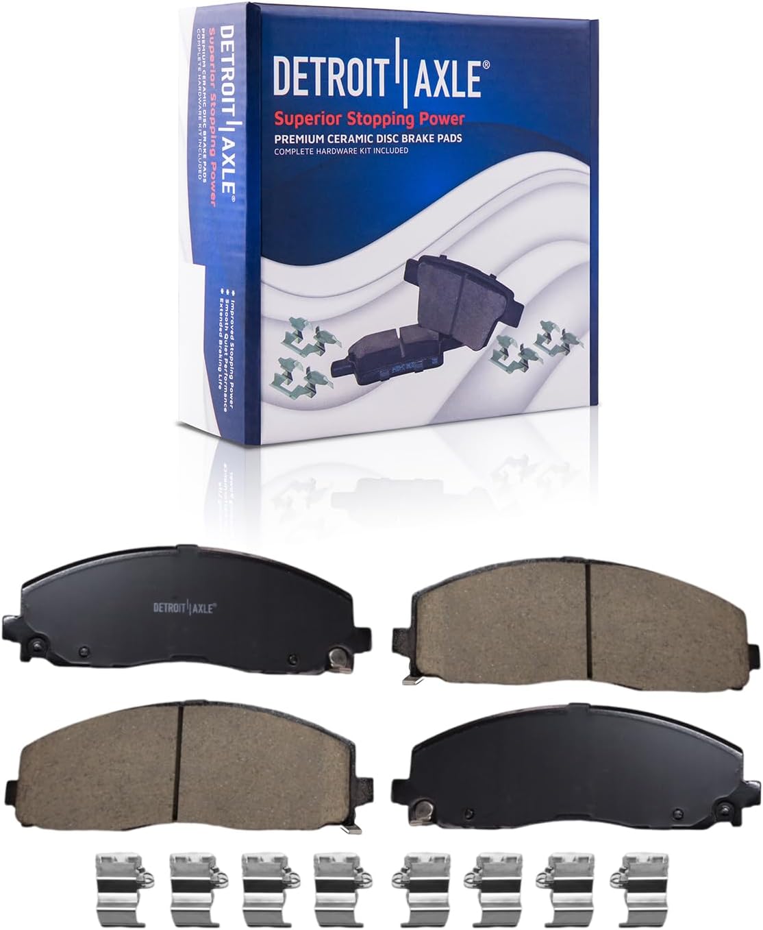 2018-2024 Jeep Wrangler JL / Gladiator Front Ceramic Brake Pads - Detroit Axle