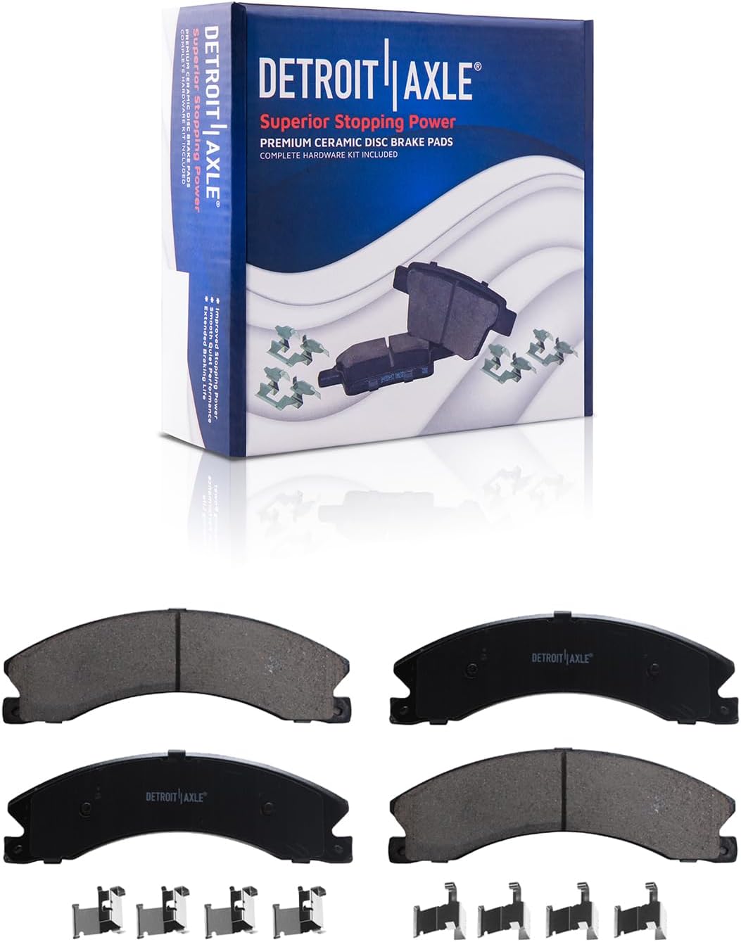 2011-2019 Silverado Sierra 2500 3500 HD Front OR Rear Ceramic Brake Pads - Detroit Axle Universal Fitment