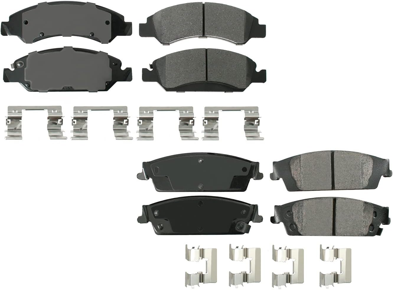 Silverado 1500 Escalade ESV Suburban Tahoe Yukon XL Front and Rear Ultra Premium Ceramic Brake Pad Set - Akebono ProACT