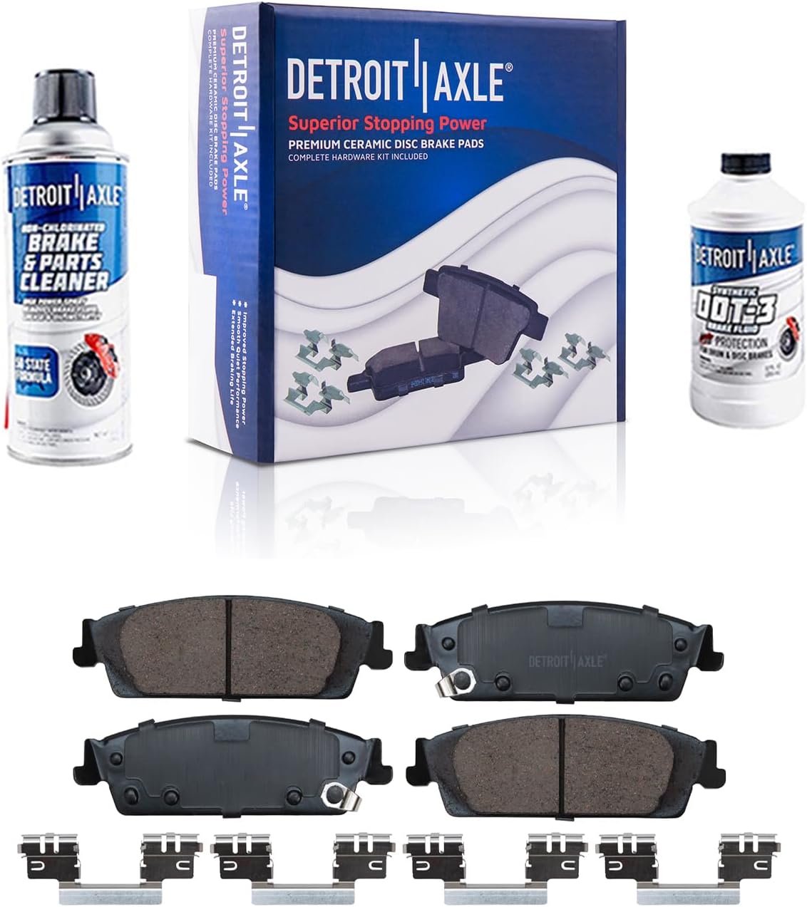 2014-2018 Chevy Silverado 1500 Tahoe Rear Ceramic Brake Pads - Detroit Axle