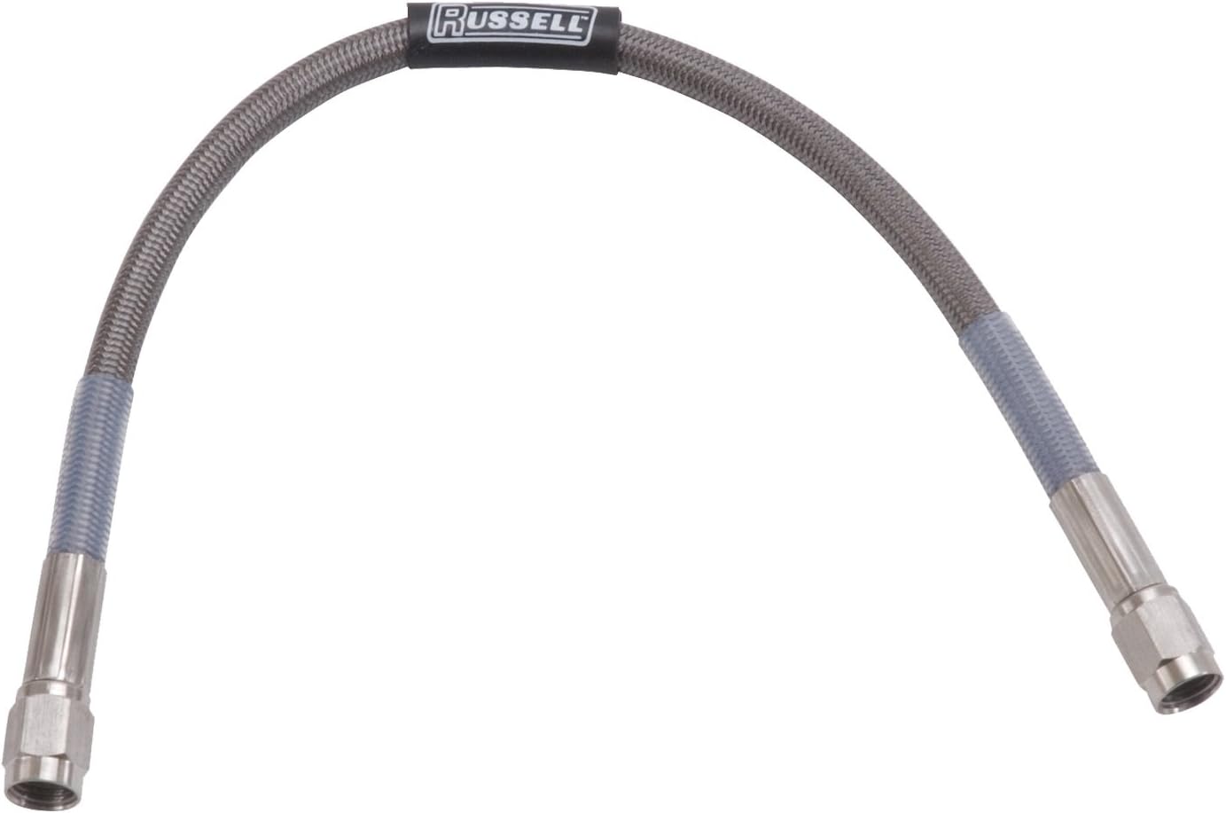 Edelbrock Russell 656020 Competition Stainless Braided Brake Hose 12 inch -3AN to -3AN - Off-Road Race Use