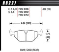 Hawk Performance DTC-30 Rear Race Brake Pads HB227W.630 - 1992-1998 BMW 318i