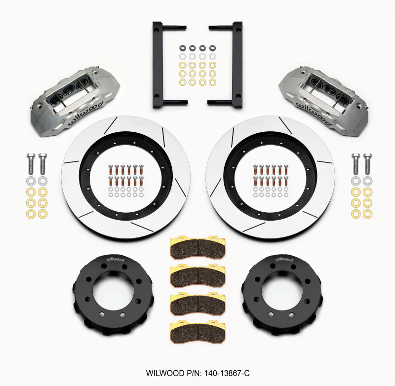 Wilwood TX6R Front Big Brake Kit 16.00in Rotors Clear Anodized - 2005-2012 Ford F-250 and F-350 4WD (140-13867-C)