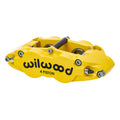 Wilwood FNSL4R Forged Narrow Superlite Caliper Yellow - 1.12in Pistons, 1.10in Rotor - 120-11782-Y