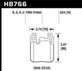 Hawk Performance ER-1 Rear Brake Pads - 2014 BMW 228i Blue Caliper Package