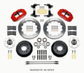 Wilwood Forged Narrow Superlite 6R Front Hub Kit 12.88in Rotors Red Calipers with Lines - 1982-1992 Chevrolet Camaro