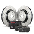 Brembo KT04280 OE Front Brake Kit Low-Met Pads and UV Coated PVT Drilled Discs - 1999-2005 Porsche 911
