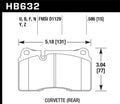 Hawk Performance ER-1 Rear Brake Pads with Wear Sensor - 2014-2015 Chevrolet Camaro Z28 7.0L
