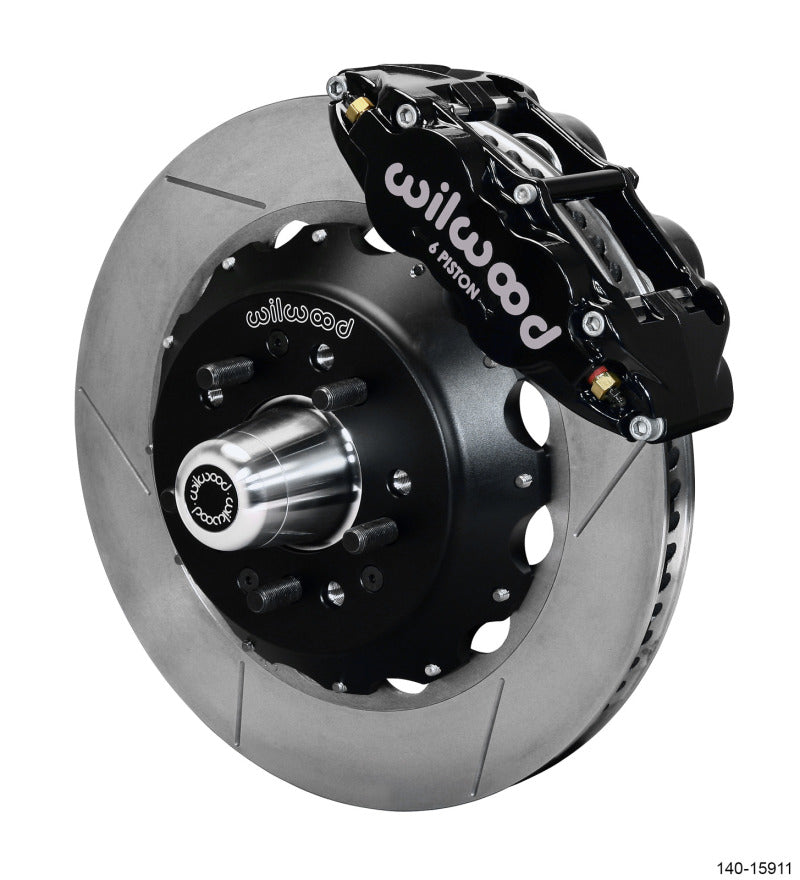 Wilwood Narrow Superlite 6R Front Big Brake Kit 14in GT Competition Rotors Black - AFX Pro Spindle
