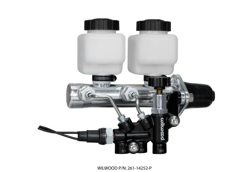 Wilwood Remote Tandem Master Cylinder Kit - 1 1/8in Bore, Ball Burnished - 261-14252-P