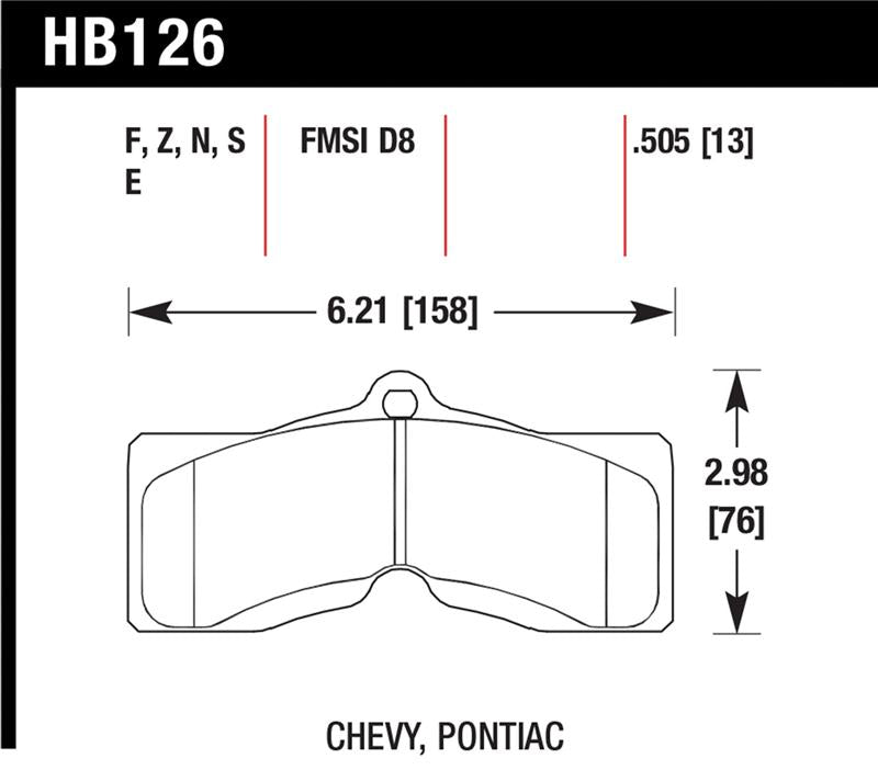 Hawk HP+ HB126N.505 Street Performance Brake Pads