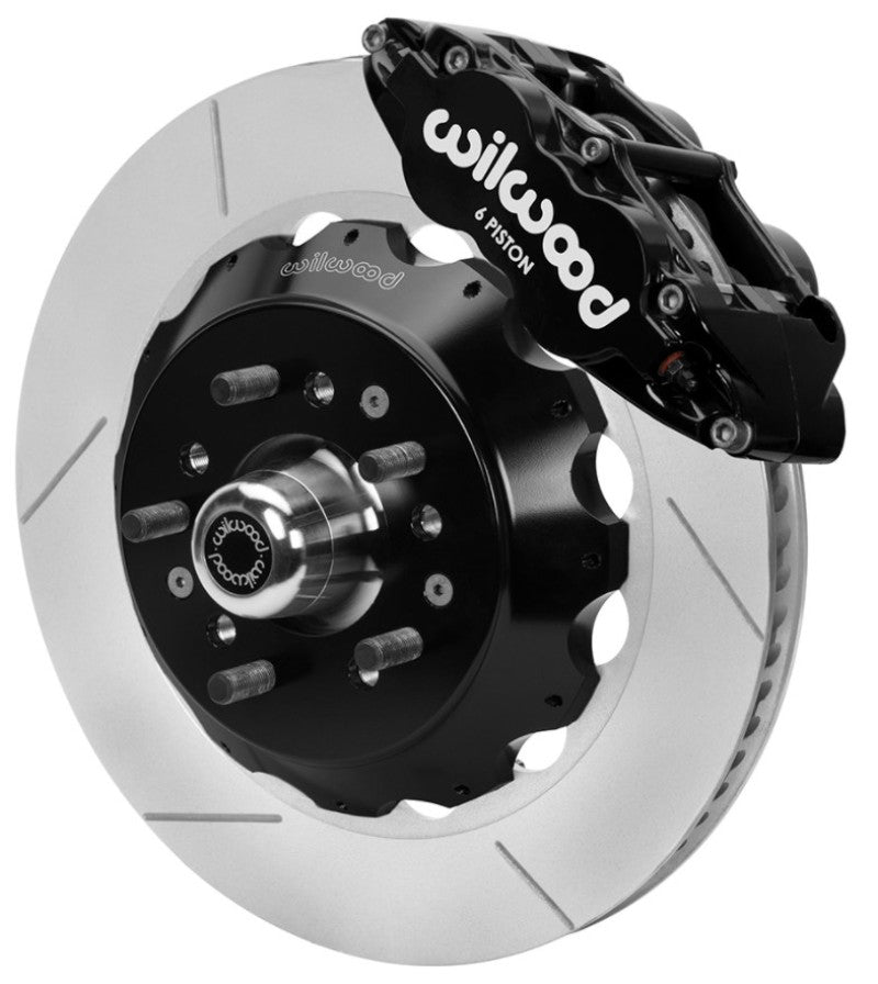 Wilwood Narrow Superlite 6R Front Big Brake Kit 14in Black Calipers - GM F-Body and A/X-Body Pro Drop Spindle