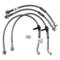 Russell Performance Street Legal Stainless Braided Brake Line Kit 684620 - 1996-2000 Honda Civic LX and EX with large front rotor