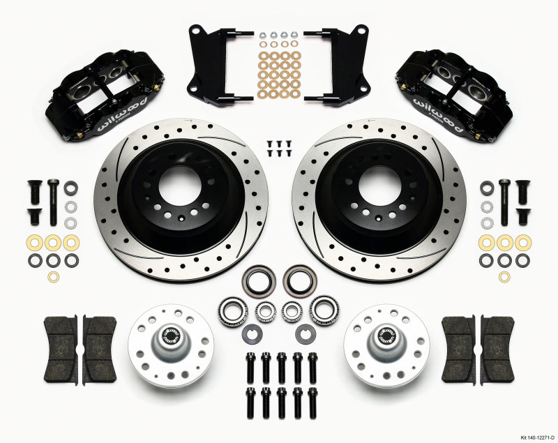 Wilwood 140-12271-D FNSL6R Narrow Superlite 6R Front Big Brake Kit 6-Piston 12.88in Drilled 1-Piece Rotors - Chevrolet Camaro Nova Chevelle