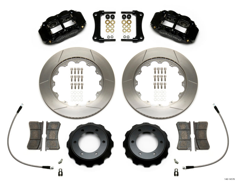 Wilwood 140-14578 Forged Narrow Superlite 6R Front Big Brake Kit 14in Slotted Rotors with Lines - 2005-2015 Toyota Tacoma