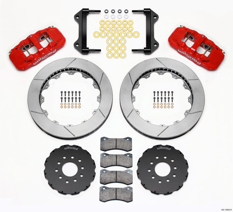 Wilwood AERO6 Front Hat Kit 15.00in Red - 1997-2004 Chevrolet Corvette C5/Z06 (140-13903-R)