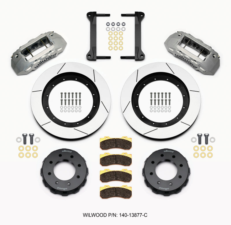 Wilwood TX6R Front Big Brake Kit 16.00in Rotors Clear Anodized - 1999-2010 Hummer H2 and GM 2500 (140-13877-C)