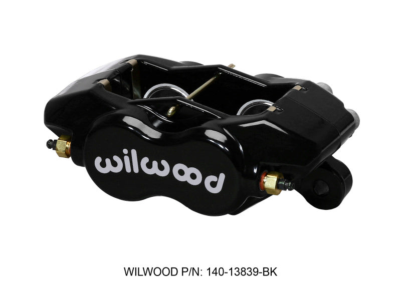 Wilwood Forged Billet Dynalite Brake Caliper 120-13839-BK - Black, 1.38in Pistons, 0.81in Disc