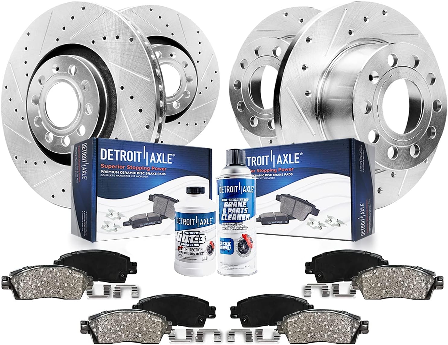 2015-2021 Volkswagen Golf SportWagen Front & Rear Brake Kit - Detroit Axle