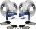 2000-2006 Chevy Tahoe Front and Rear (F+R) Brake Rotors and Ceramic Pads Kit - Detroit Axle
